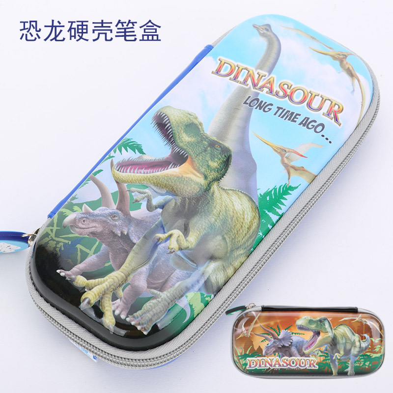 Primary school students pen box boy dinosaur pencil box children light pen bag boy web celebrity cartoon creative large capacity new