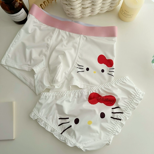 Нижнее белье для влюбленных, сексуальные штаны, милые хлопковые трусы, средняя посадка