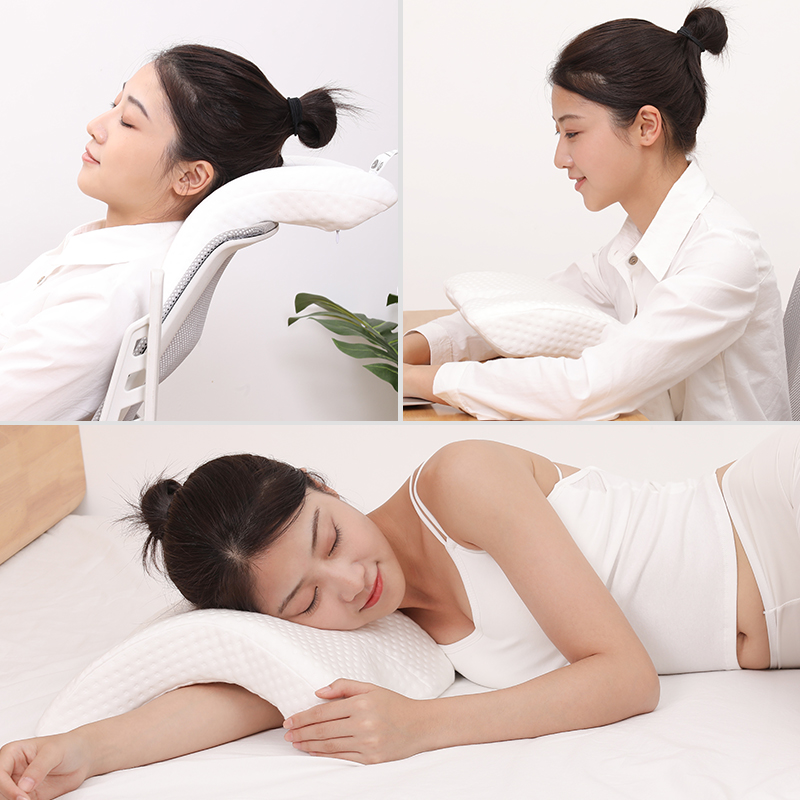 Office nap artifacts classroom noon cup pillow on boyfriend arm pillow on pillow student on the table sleeping pillow