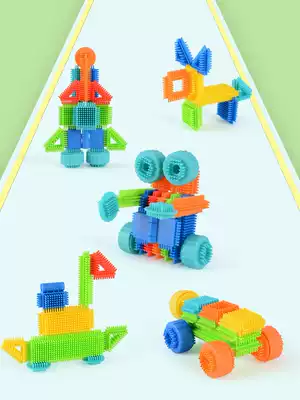 Potential feeling integrated Thorn building blocks, educational tooth type building blocks, children's early education, put together toys, children's birthday gifts