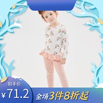 Unicorn childrens pajamas set girl child Princess baby cute cartoon 2021 Spring and Autumn New