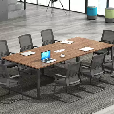 Conference table Long table Simple modern small office desk and chair combination Simple training reception rectangular long table