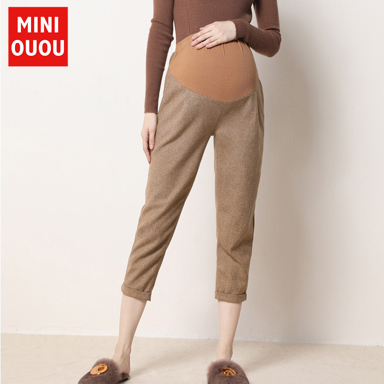 Pregnant woman pants spring summer pregnant woman special small child fashion Harun pants large size gestation special pants loose 90% pants