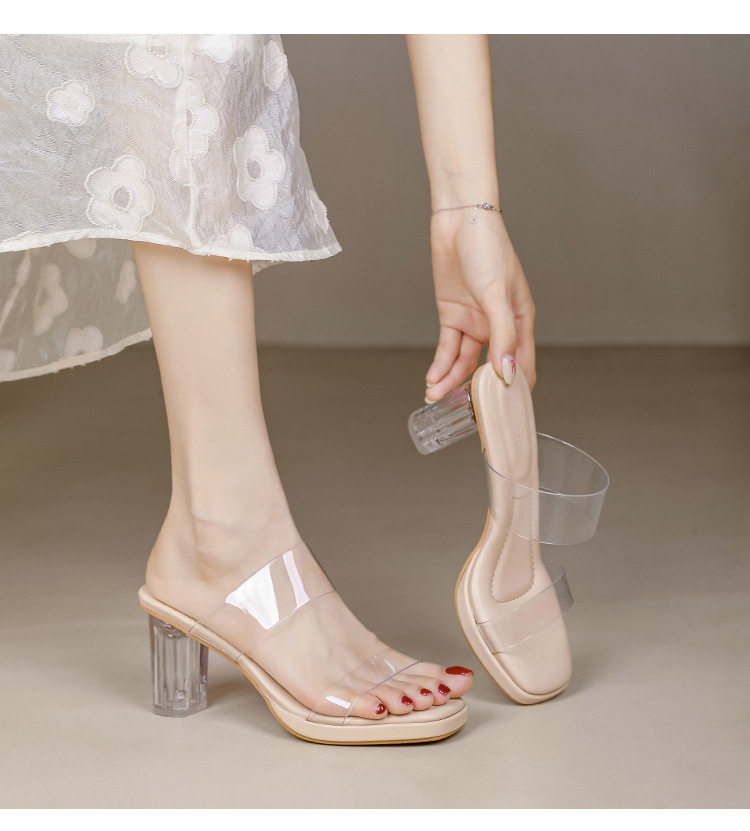 Women's Crystal High Heel Sandals For Elegant Evenings_voghion.com