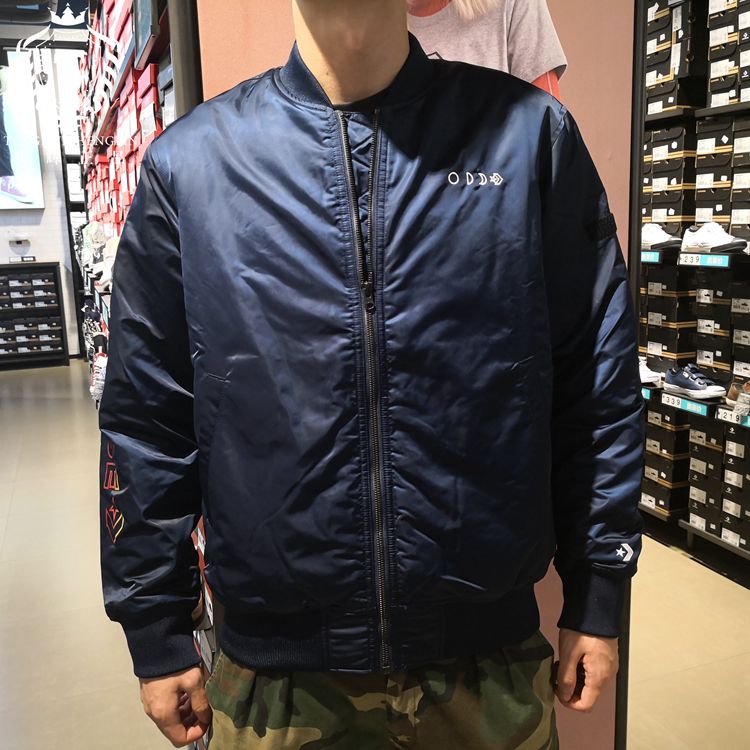 CONVERSE Converse 秋 男 Khóa kéo nam đứng cổ áo khoác dày áo khoác thể thao nam và áo khoác giải trí 10007503 áo khoác nam the thao