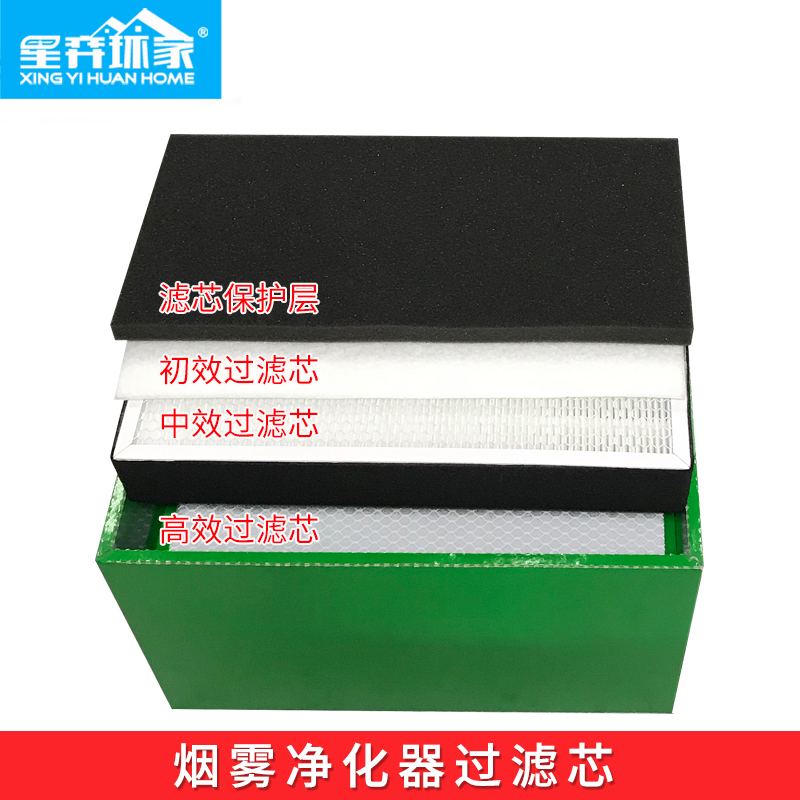 Xingyi general junior high efficiency filter core filter cotton moxibustion smoke purifier Solder activated carbon oil grid