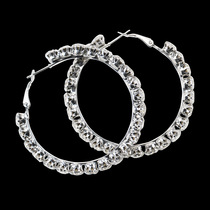 Net red exaggerated big ring ring earrings cold wind ear ring Korean short hair temperament simple earring female