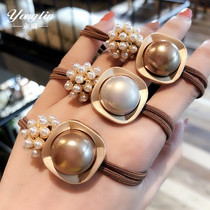 South Korea East Gate Hairband female pearl head rope ins Net red hair accessories simple hair accessories leather case rubber band