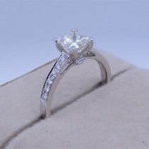 1 148 karat IJ color VVS clarity Princess natural diamonds nv jie 18K gold diamond ring Fire good