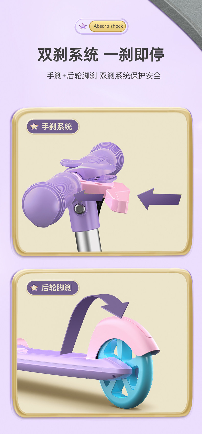 Самокат 滑板车6一12岁儿童大童10岁以上二两轮男孩女孩8专业可折叠青少年 Sway