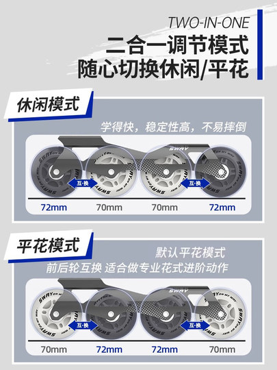 Patines de ruedas Sway W2, patinaje para adultos, patinaje sobre ruedas, patines planos profesionales para hombres y mujeres, patinaje en línea, patines para estudiantes universitarios