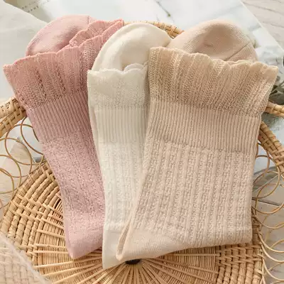Fuduo spring and summer month socks thin maternal loose socks spring and autumn pregnant women postpartum moisture absorption perspiration pregnancy home socks