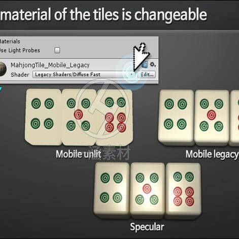 Unity Mahjong Tiles 3D Model Board Game Chess Game Fbx Format 3D Model
