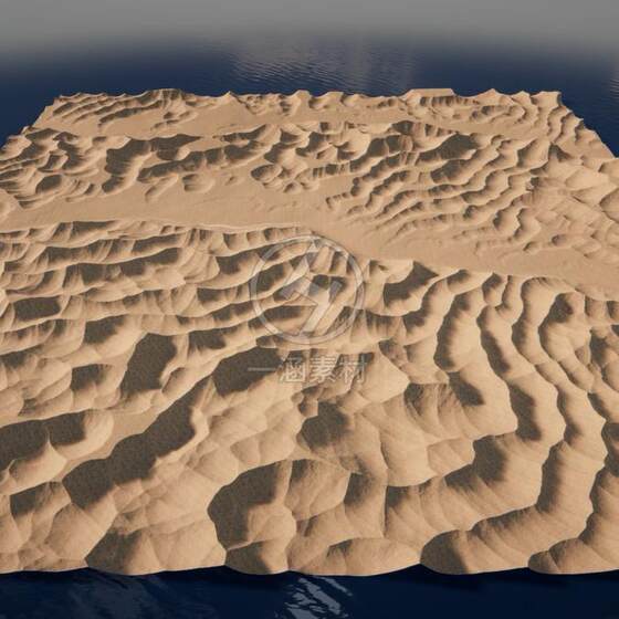 Unity10 High-Quality Desert Dune Terrain Elevation Maps Dunes - Stamp Pack1.0