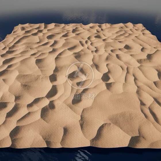 Unity10 High-Quality Desert Dune Terrain Elevation Maps Dunes - Stamp Pack1.0