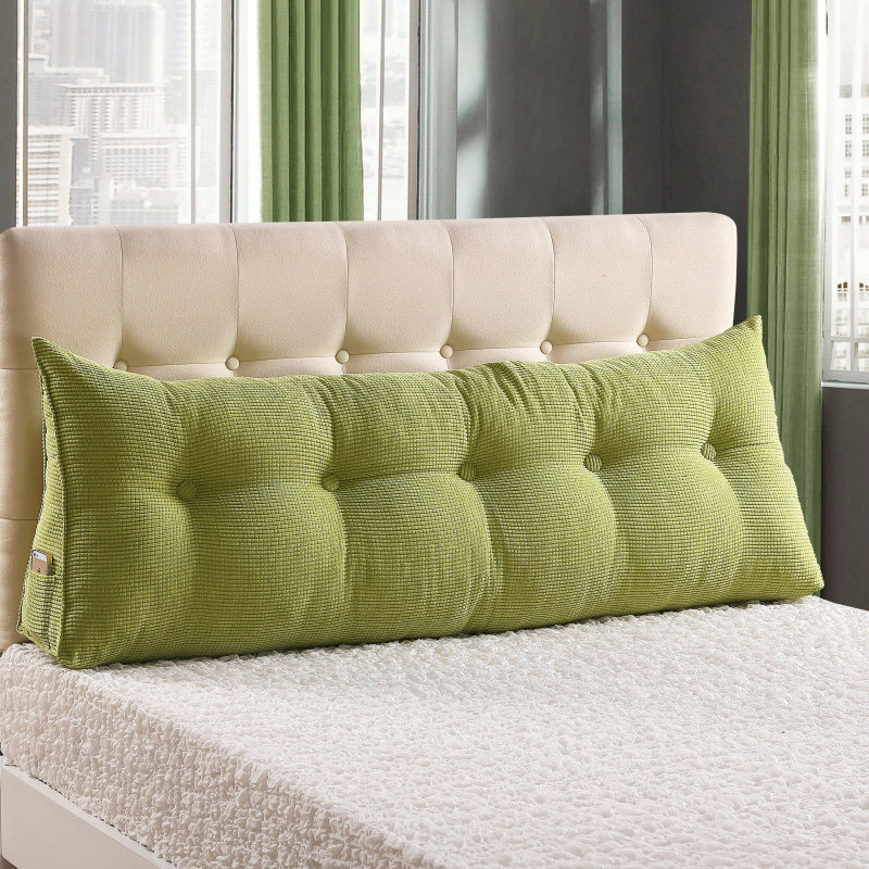 Corn corduroy bedside triangle by Nordic wind solid color back floating window long pillow sofa large cushion can be removed and washed