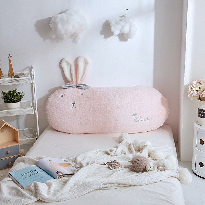 INS headboard leaning on pillows Princess Wind couch backrest small holding pillow 1 2m long suede cute back cushion with core