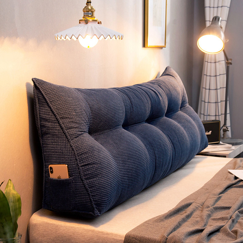 Bedside cushions large backrest tatami bed minimalist headboard soft bag backrest cushion triangular protective waist leaning against pillows