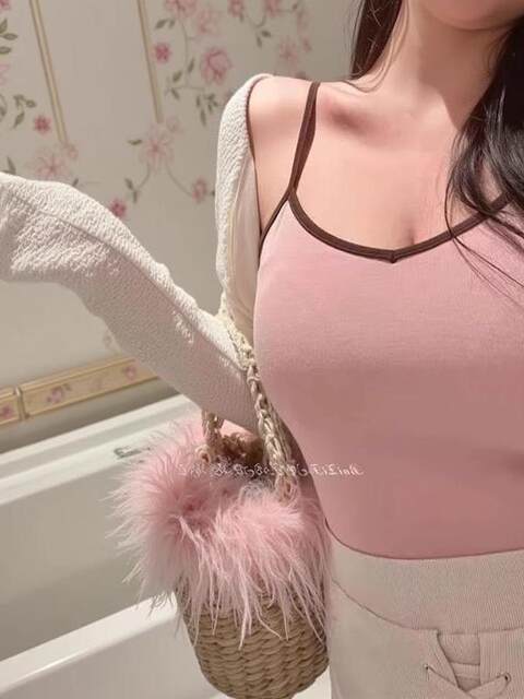 Extra Large Size 150kg Lace Halter Neck Camisole Tank Top for Women, Pure Desire Spicy Girl Style, Tight-Fitting Inner Wear for Plus-Size Women