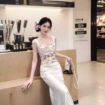 Lace Camisole Top Summer New Style Plus Size French Style High-End Slimming Skirt Two-Piece Set