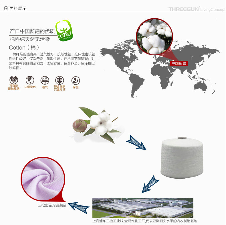 Slip Moyen-âge THREEGUN 50282B0 en coton - Ref 643390 Image 7