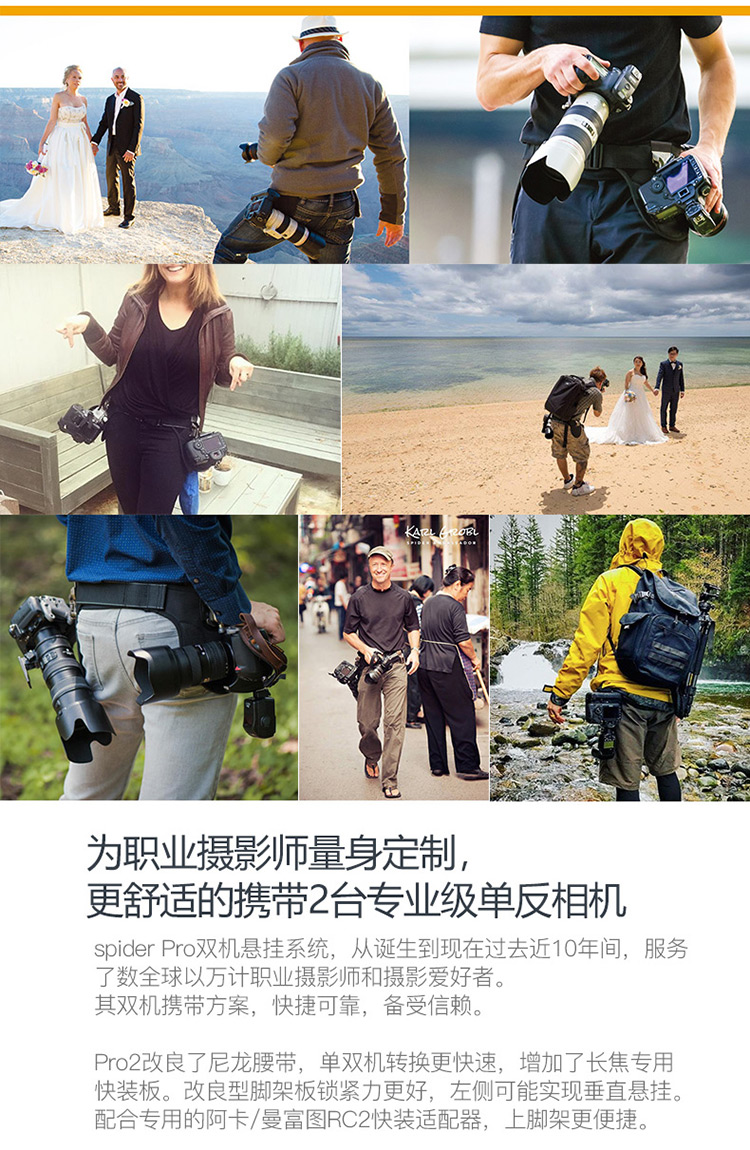 Mỹ Spider tarantula SLR camera eo treo hệ thống giảm xóc kép nhanh chóng treo tay súng vành đai dây đeo vai nhanh - Phụ kiện máy ảnh DSLR / đơn balo đựng máy ảnh và laptop