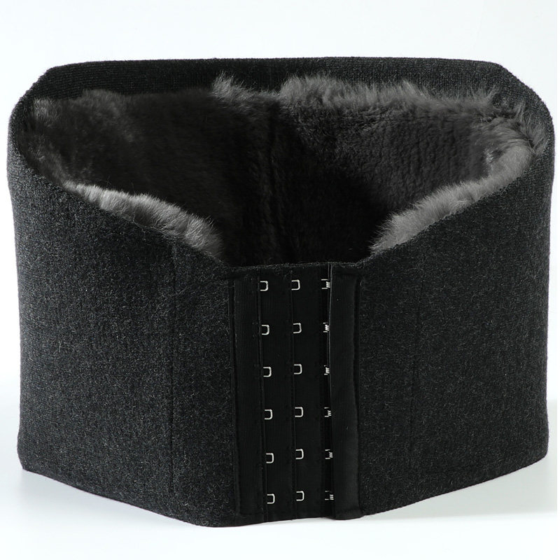 Sheep fur integrated waist protection adjustable cashmere belt camel velvet warm waist seal Rex rabbit hair belly warm Palace size