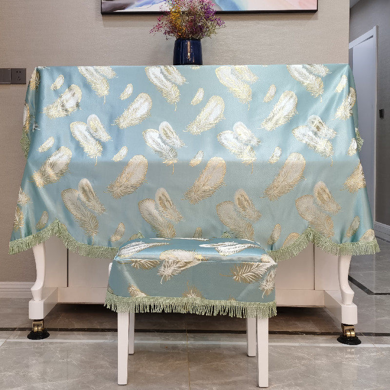 Qi Yan simple modern fabric piano cover Polyester cotton piano full cloth Piano dust cover Piano cover Piano cover Piano cover