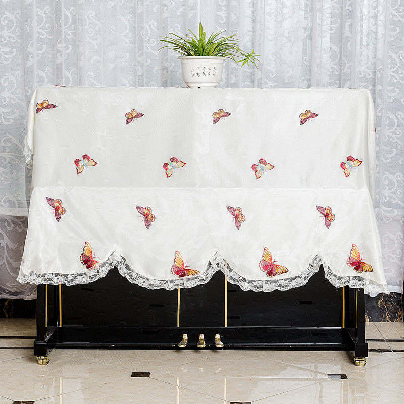 Qiyan Butterfly Lace Double Piano Full Piano Cover Dustproof Cover Piano Cover New