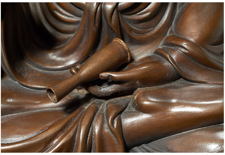 Tượng phật bằng đồng Tianyi tượng phật bằng đồng nguyên chất Guanyin Bồ tát Tây Sansheng Guanyin Cậu bé vàng Yu nữ tượng đồng bằng đồng dcor shop phụ kiện trang trí nhà đẹp