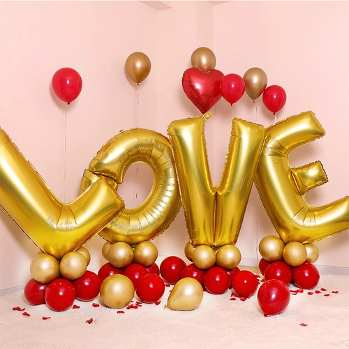 Творческая сеть красного свадебного дома свадебные украшения продукты день рождения сюрприз сцены сцены романтический свадебный шар