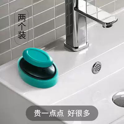 2 handles bath cylinder brush countertop washbasin sink pool wall glass brush bathroom cleaning brush sponge brush