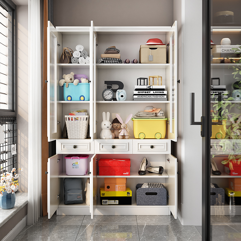 Balcony storage cabinet storage cabinet sunscreen bay window cabinet wall large capacity floor simple shoe cabinet sundries cabinet