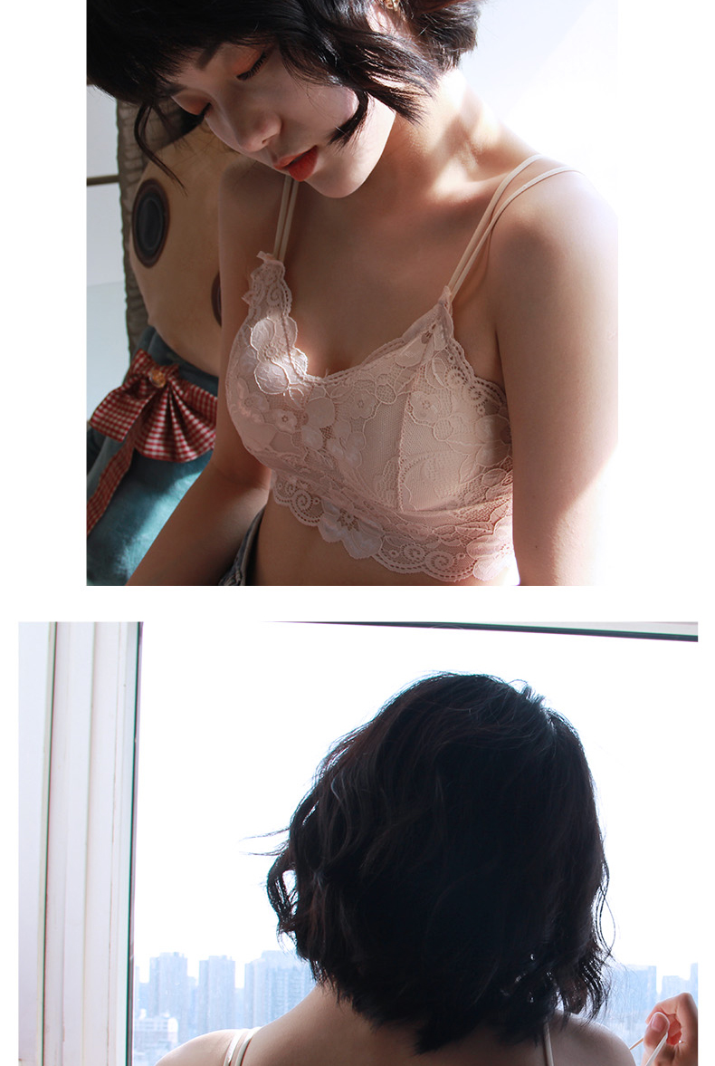 Mùa hè ren ống top phần ngắn đẹp trở lại dây đeo sexy thu thập vest sinh viên nữ sinh trung học bọc ngực đồ lót màu bra