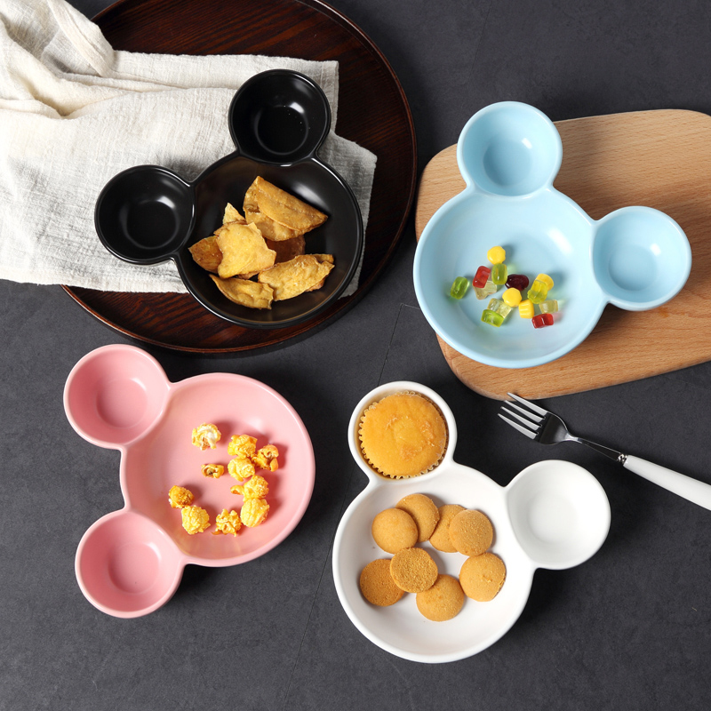 Japanese tableware mickey frame plate meal plate ideas disc breakfast tray snack plate dish dish dish