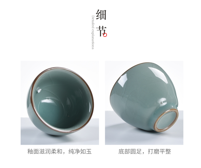 Kung fu tea masters cup your up with azure beautiful pavilion open tea cups porcelain sample tea cup, single CPU small bowl