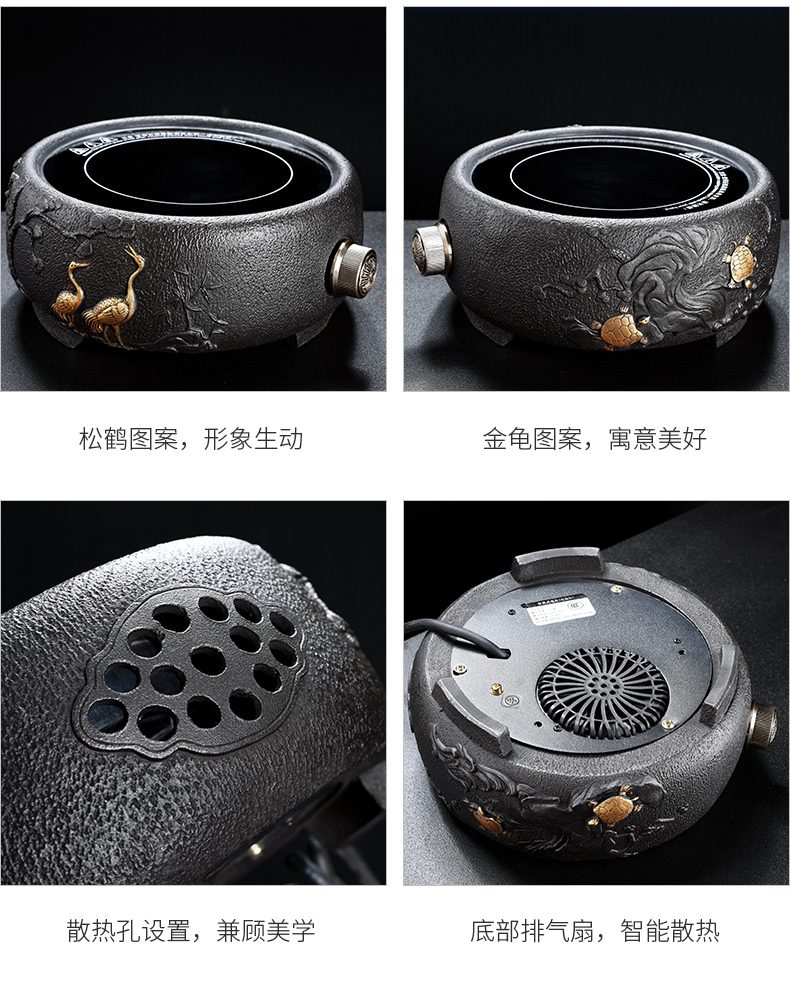 Beauty cabinet iron pot of boiled tea machine manual cast iron teapot home tea boiled tea stove'm imitation Japan electric TaoLu suits for
