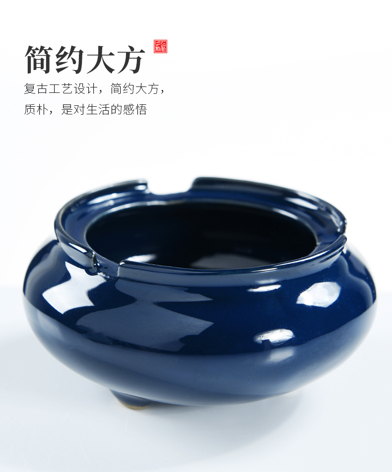 Beauty cabinet home sitting room tea accessories ceramic ashtray creative fashion a small bedroom with cover wind ashtray