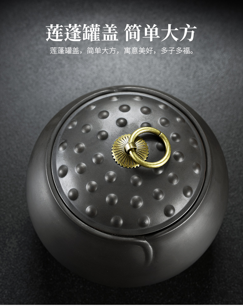 The cabinet household caddy fixings tea caddy fixings boxes of pu 'er tea cake as cans ceramic seal pot store tea POTS and POTS