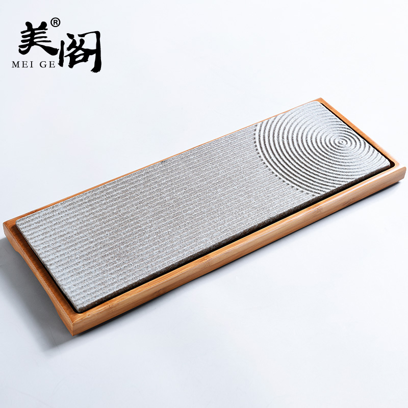 Beauty cabinet household contracted a rectangle saucer plate Japanese ceramic tea tray tea sea kung fu tea tea table dry terms plate