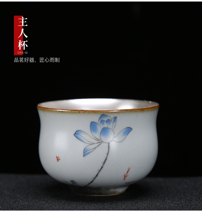 Beauty cabinet coppering. As silver kung fu tea set household ceramics by hand your up tea pot lid bowl silver cup gift pack