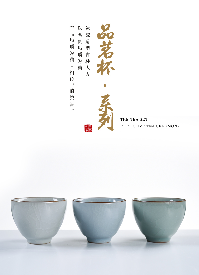 Kung fu tea masters cup your up with azure beautiful pavilion open tea cups porcelain sample tea cup, single CPU small bowl