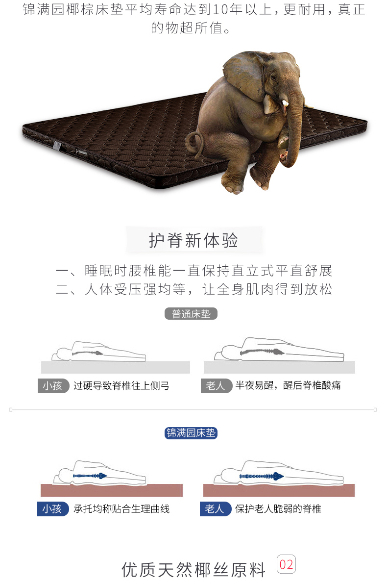 Cứng tự nhiên cọ dừa cọ nệm gấp giường 1,2m trẻ em 1,5m 1.8m sinh viên tatami mat - Nệm nệm kymdan giá rẻ