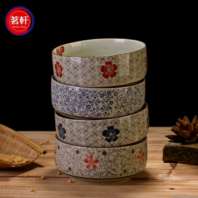 Jingdezhen bát sứ sáng tạo phong cách Hàn Quốc underglaze gốm vẽ tay 8 inch bát bát bộ đồ ăn bát - Đồ ăn tối