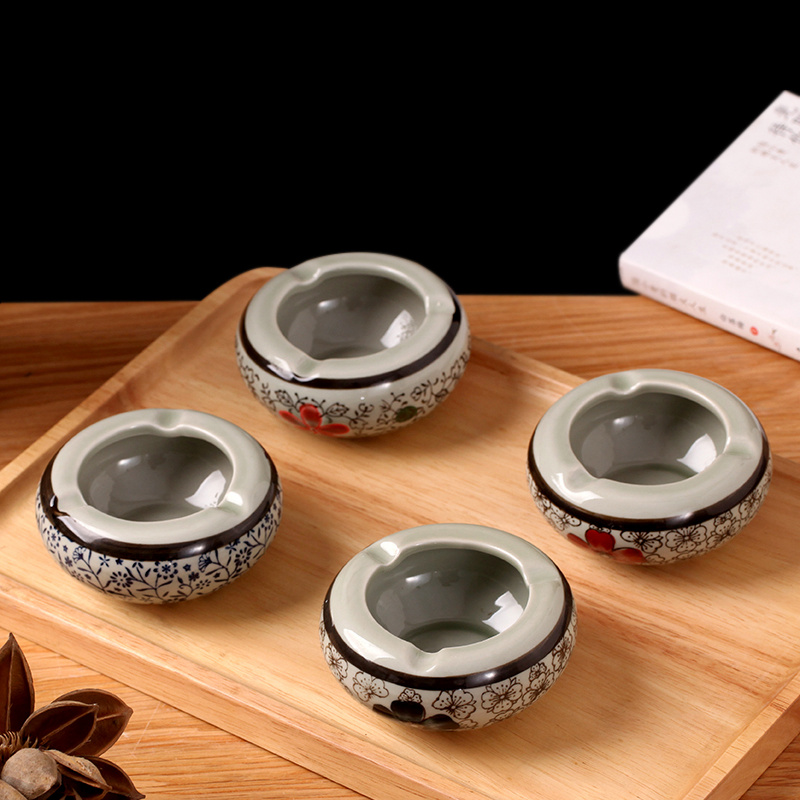 Japanese under the glaze color creative archaize ceramic ashtray ashtray restoring ancient ways