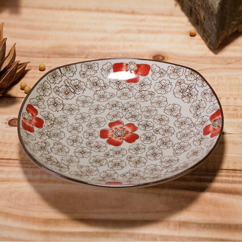 Japanese hand - made ceramic tableware plate pastry dish plate of Korean creative small plate flat square plate