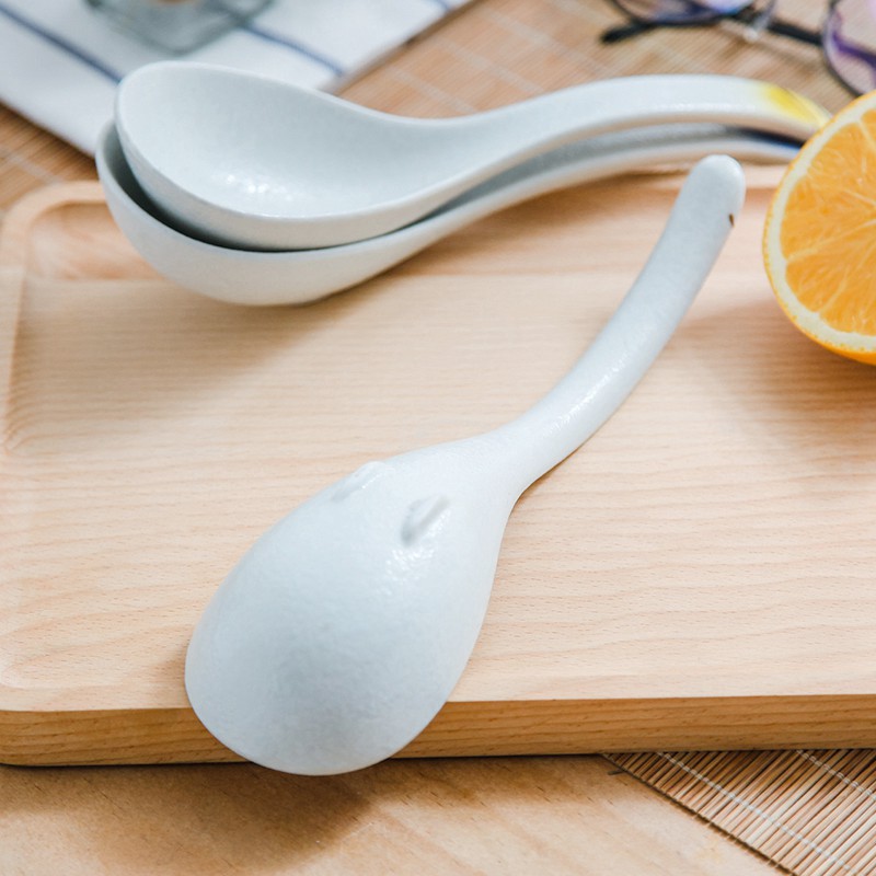 Japanese under glaze color porcelain spoon, small spoon, household spoon big spoon, long - handled spoons