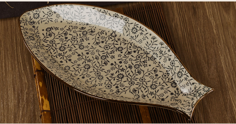Jingdezhen chinaware plate dishes tableware suit Japanese under the glaze color hand - made bowl dish home outfit combinations