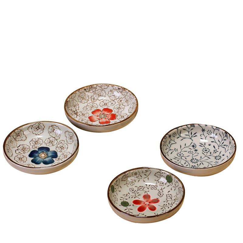 Flavour sauce dish dish of soy sauce dish dish snacks mustard sauce dish of ceramic plate disc rounded flavor dishes