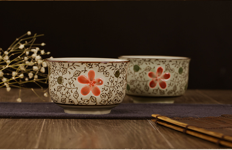 Jingdezhen chinaware plate dishes tableware suit Japanese under the glaze color hand - made bowl dish home outfit combinations
